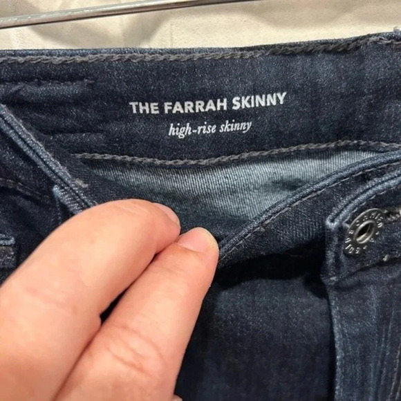 AG Adriano Goldschmied The Farrah Skinny High Rise Dark Wash Skinny Jeans 28R - Picture 5 of 9